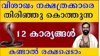 വിശാഖം  നക്ഷത്രക്കാരെ തിരിഞ്ഞു കൊത്തുന്ന 12 കാര്യങ്ങൾ I കണ്ടാൽ രക്ഷപ്പെടാംI BIRTH STAR VISHAKAM