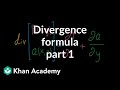 Divergence formula, part 1