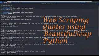 Scraping Quotes | Python Web Scraping - Leisure Codes