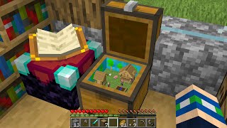 How to Build TINY Village Inside a Chest in Minecraft!