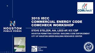 2015 IECC COMcheck Workshop