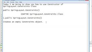 Java Programming Tutorial -SpringLayout.Constraints-1- public SpringLayout.Constraints()