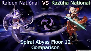 【GI】C0 Raiden National Team vs C0 Kazuha National Team - Spiral Abyss Floor 12 Gameplay!