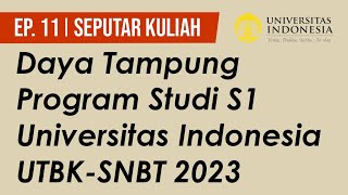 DAYA TAMPUNG UNIVERSITAS INDONESIA UTBK-SNBT 2023 | Seputar Kuliah Eps. 11