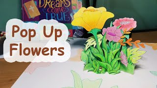 Pop Up Illustration - A guide how to make pop up flowers using V-fold mechanism