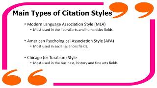 Citation Basics (MLA, APA & Chicago)