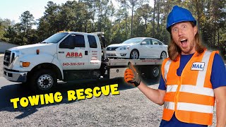 Tow Truck with Handyman Hal | Towing for kids | Tow Truck Rescue