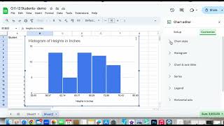 Creating a Histogram In Google Sheets