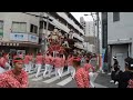 2014和泉市だんじり祭り宵宮　十一町パレード／黒鳥・坊小路、パルコ前やりまわし（平成26年10月11日）