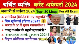 चर्चित व्यक्ति 2024 | Charchit Vyakti 2024 MCQs | Famous Personalities 2024 | Priya Career Zone