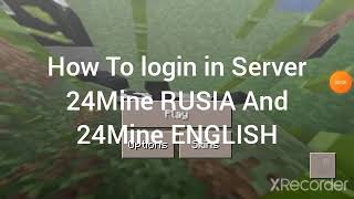 How To Login In Server 24Mine In Craftsman