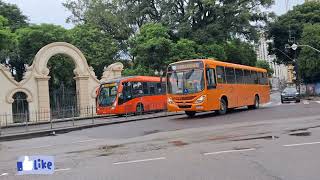 CENTRO de CURITIBA movimentação de ônibus ligeirão show #Movimentação #elibus #Curitiba