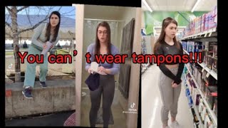 ANA NATALIA FULL PERIOD TIKTOK SERIES ** HER TAMPON GETS STUCK**