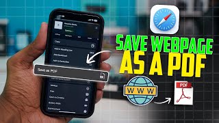 How to Save a Webpage as a PDF Document on iPhone | Convert Web Pages to PDF Easily