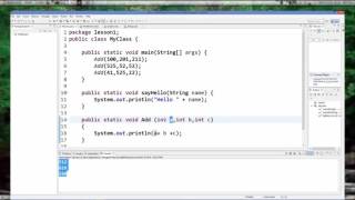 Java Tutorial 17 Parameter passing and Returning a Value from a Method