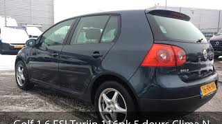 Volkswagen Golf 1.6 FSI Turijn 116pk 5 deurs Clima Navi