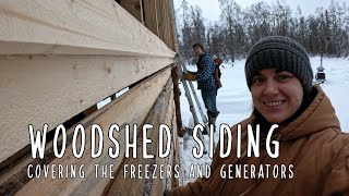 Woodshed Siding - Covering the freezer and generator room