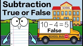 Subtraction True and False Statements: Back to School Math Brain Break