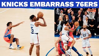 Tyrese Maxey dropped by Immanuel Quickley- Philadelphia 76ers lose to the New York Knicks