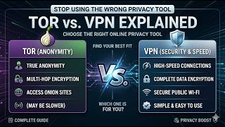 Stop Using the Wrong Privacy Tool: Tor vs. VPN Explained Fully !