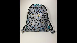 Drawstring backpack with lining tutorial
