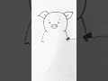 How to draw a pig / Pig Drawing for kids #shorts #ytshorts #shortvideo #shortsfeed #art #artwork