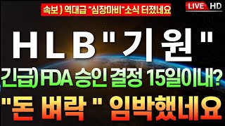 🔴[HLB,에이치엘비]🔴 FDA 승인 기원합니다!! #유한양행  #hlb대응전략 #에이치엘비 #hlb #hlb목표가 #주식타짜 안교수 #주식콜센터 #이엔셀 #진양곤 #hlb