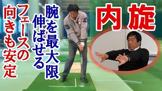 【両腕の内旋】過去の講義で何度となく話に出てきた“ダウンスイングで両腕を内旋させる”。正直、そうすると何がいいのか？　よく分かっていない人も多いと思いますので、あらためて説明致します《第50回》