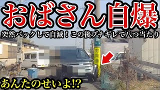 【ドラレコ】事故発生！ノアの女性ドライバーがバックで自滅！その後ブチギレ！