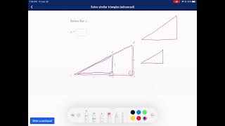 Khan Academy Tutorial: solve similar triangles (advanced)