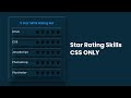 How To Create an Star Rating Skills Using HTML and CSS