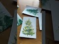 My watercolor Christmas trees - free video tutorial coming soon