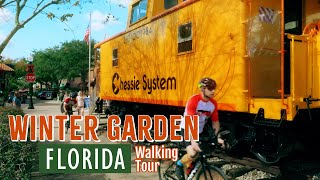 Winter Garden, Florida - Downtown and Farmers Market Walking Tour - 4K - Small City Ambience