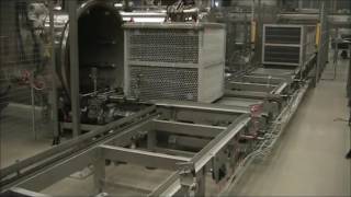 IMPIANTO MOVIMENTAZIONE CESTI ALIMENTAZIONE AUTOCLAVI - HANDLING PLANT FOR CRATES TO RETORTS