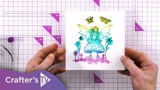 How to create a watercolour effect with Molly Harrison stamps and Water Reactive Inkpads