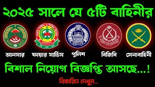 ২০২৫ সালে এসএসসি/এইচএসসি পাসে যেসকল ডিফেন্সের চাকরি আাসছে |SSC/HSC passed defence Job circular 2025|