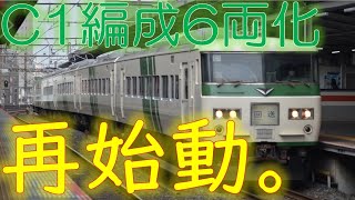 185系C1編成再始動。新金線いいねの旅！送り込み回送　南浦和駅通過シーン