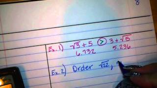 1.3 Order Real Numbers