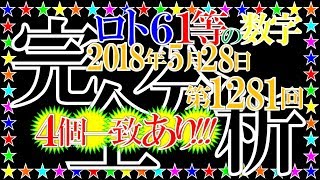 ロト６【第1281回】１等当せん数字を完全分析