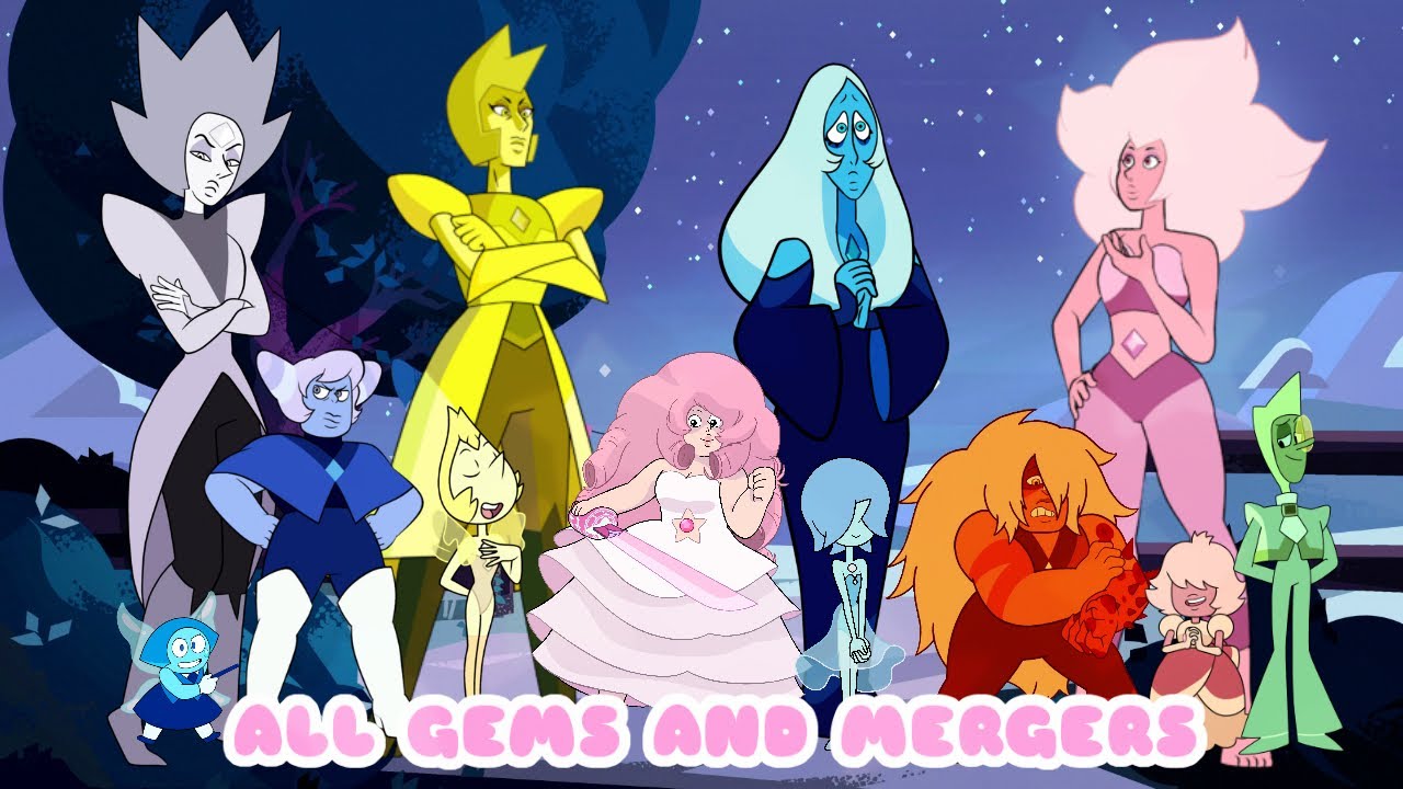 Steven Universe-All Gems And Mergers - YouTube