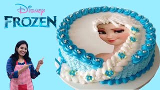 HOW TO MAKE A DISNEY FORZEN ELSA CAKE | Disney Cake | Frozen Princess Cake | Blue |Cake For Kids