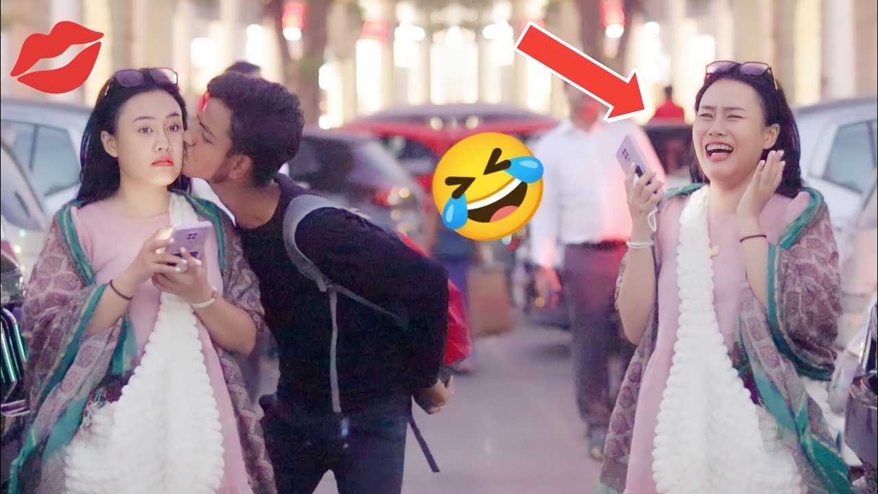 Kiss Prank On Cute Girl S Epic Reaction Pappu Prankster Youtube