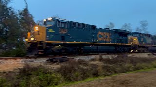 CSX CW44AC 7274 leads CSX I026-18 with a nice sick NF K5LA on 01/18/2025 #train #video