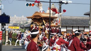 令和4年 栂 やりまわし 地車修理お披露目曳行 上神谷地区 櫻井神社