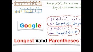 Google Interview Question | Longest Valid Parentheses | Solution With Code | Interview Bit Problem