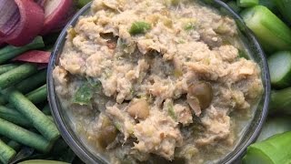 របៀបធ្វើទឹកគ្រឿ Cambodian Tuna Dip-Cooking Cambodian/Khmer Food with Elissa