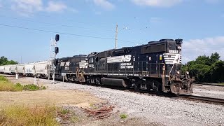 NS Train P77 Passes Devine Junction With NS High Hood GP38 5230 Leading