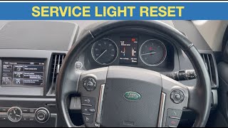 Freelander mk2 2014 onwards service light reset