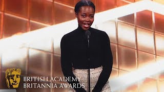 Lupita Nyong'o Pays Tribute to Jordan Peele & His Films | 2019 BAFTA Britannia Awards