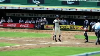 第100回西兵庫大会決勝　4回裏：姫路工業攻撃　6番　藤岡6 ショートヒット